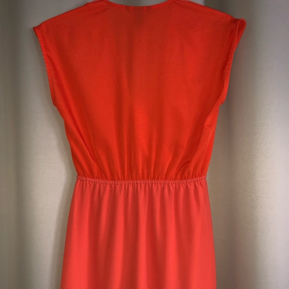 H&M Flowy Orange Dress S/M - Picture 4 of 4